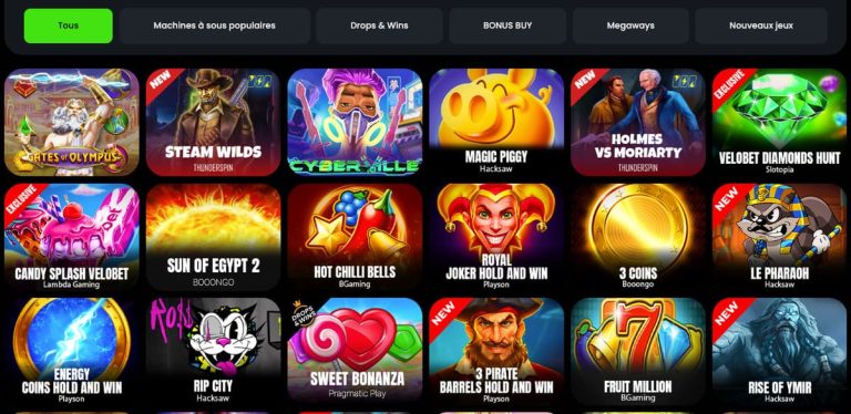 Velobet Casino machines à sous