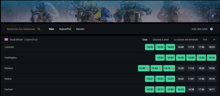 courses chevaux Velobet Casino